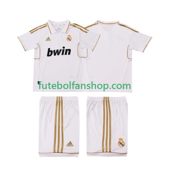 Camisola Principal Real Madrid Retro 2011 2012 Manga Curta ,Criança