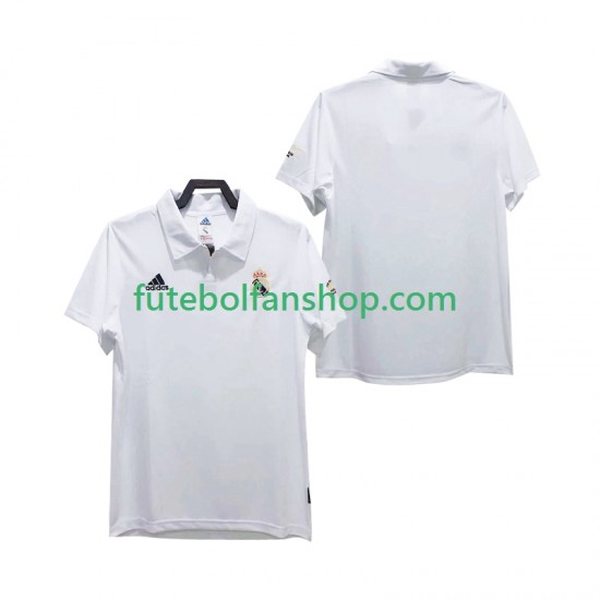 Camisola Principal Real Madrid Retro 2002 2003 Manga Curta ,Homem