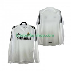 Camisola Principal Real Madrid Retro 2005 2006 Manga Comprida ,Homem