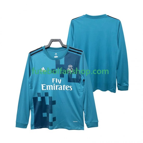 Camisola Alternativa (2ª) Real Madrid Retro 2017 2018 Manga Comprida ,Homem