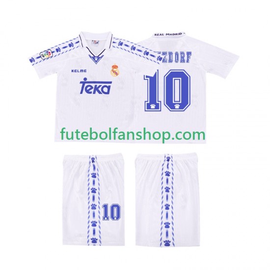 Camisola Principal Real Madrid SEEDORF 10 Retro 1996 1997 Manga Curta ,Criança
