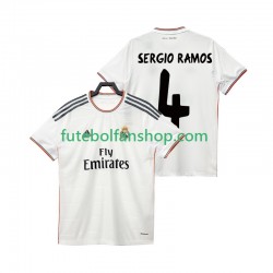 Camisola Principal Real Madrid SERGIO RAMOS 4 Retro 2013 2014 Manga Curta ,Homem