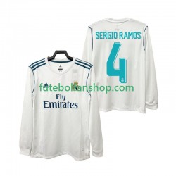 Camisola Principal Real Madrid SERGIO RAMOS 4 Retro 2017 2018 Manga Comprida ,Homem