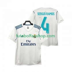 Camisola Principal Real Madrid SERGIO RAMOS 4 Retro 2017 2018 Manga Curta ,Homem