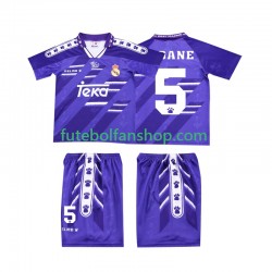 Camisola Alternativo Real Madrid ZIDANE 5 Retro 1994 1996 Manga Curta ,Criança
