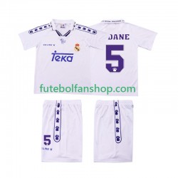 Camisola Principal Real Madrid ZIDANE 5 Retro 1994 1996 Manga Curta ,Criança
