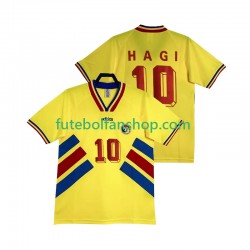 Camisola Principal Seleção Romena Hagi 10 Retro 1994 Manga Curta ,Homem