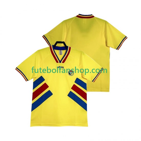Camisola Principal Seleção Romena Retro 1994 Manga Curta ,Homem