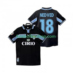 Camisola Alternativo SS Lazio NEDVED 18 Retro 1998 1999 Manga Curta ,Homem