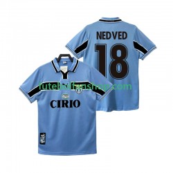 Camisola Principal SS Lazio NEDVED 18 Retro 1998 1999 Manga Curta ,Homem