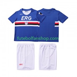 Camisola Principal Sampdoria Retro 1990 1991 Manga Curta ,Criança