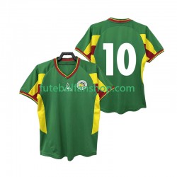Camisola Alternativo Seleção Senegalesa 10 Retro 2002 Manga Curta ,Homem