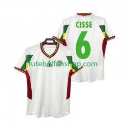 Camisola Principal Seleção Senegalesa CISSE 6 Retro 2002 Manga Curta ,Homem