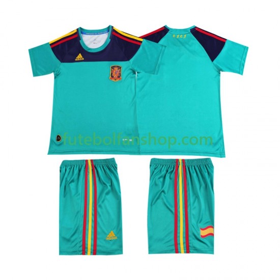 Camisola Principal Guarda-redes Seleção Espanhola Retro 2010 Manga Curta ,Criança