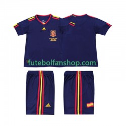 Camisola Alternativo Seleção Espanhola Retro 2010 Manga Curta ,Criança