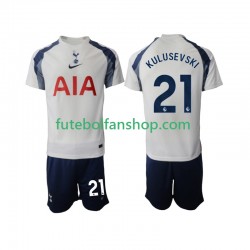 Camisola Principal Tottenham Hotspur Kulusevski 21 Época 2025/2026 Manga Curta ,Criança