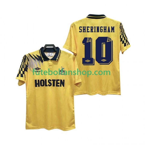Camisola Alternativo Tottenham Hotspur SHERINGHAM 10 Retro 1992 1994 Manga Curta ,Homem