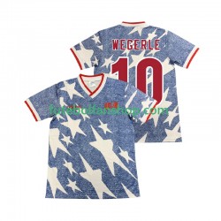 Camisola Alternativo Seleção Estados Unidos WEGERLE 10 Retro 1994 Manga Curta ,Homem