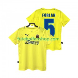 Camisola Principal Villarreal CF FORLAN 5 Retro 2005 2006 Manga Curta ,Homem