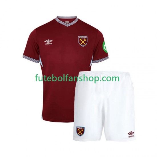 Camisola Principal West Ham United Época 2025/2026 Manga Curta ,Criança