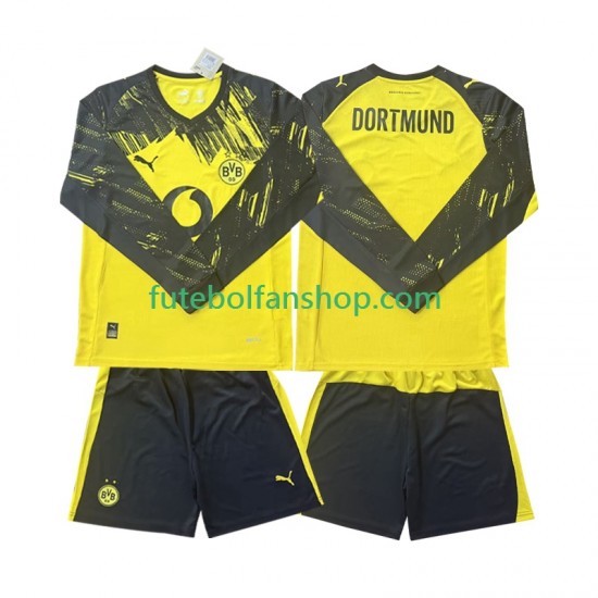 Camisola Principal Borussia Dortmund Época 2025/2026 Manga Comprida ,Criança