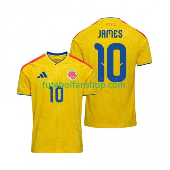 Camisola Principal Seleção Colombiana James Rodriguez 10 World Cup 2026 Manga Curta ,Homem