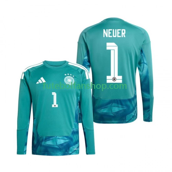Camisola Principal Guarda-redes Seleção Alemã Manuel Neuer 1 World Cup 2026 Manga Comprida ,Homem