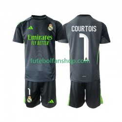 Camisola Alternativa (2ª) Guarda-redes Real Madrid Thibaut Courtois 1 Época 2025/2026 Manga Curta ,Criança