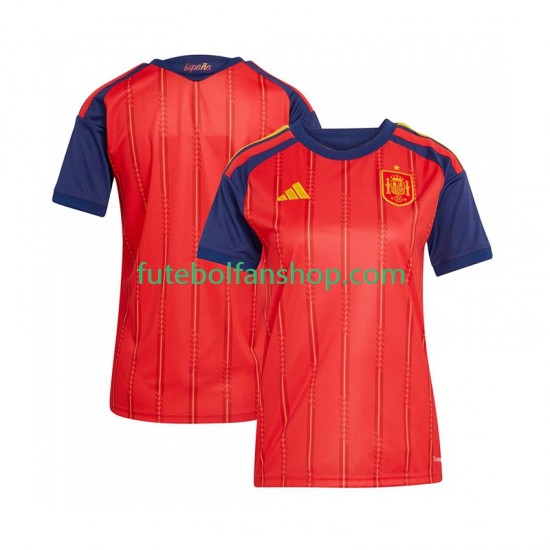 Camisola Principal Seleção Espanhola World Cup 2026 Manga Curta ,Senhora