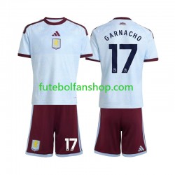 Camisola Alternativa (2ª) Aston Villa Alejandro Garnacho 17 Época 2026/2027 Manga Curta ,Criança