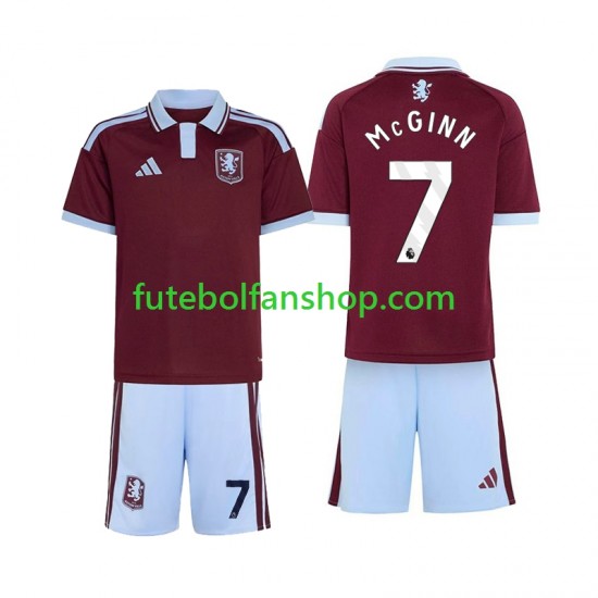 Camisola Principal Aston Villa John McGinn 7 Época 2026/2027 Manga Curta ,Criança