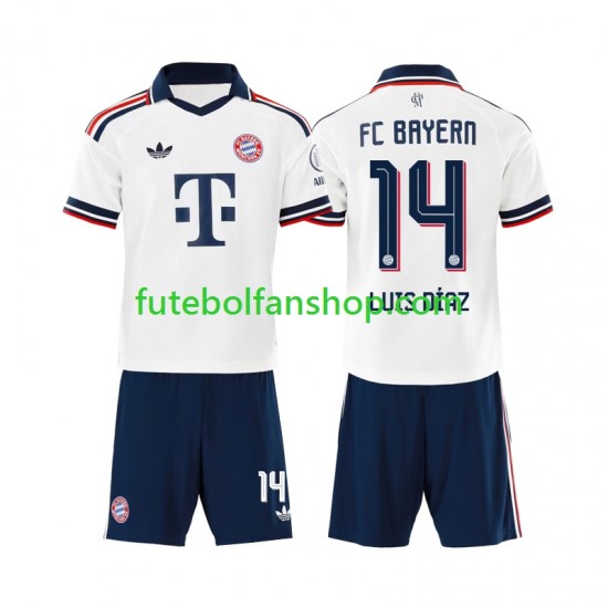 Camisola Alternativo Bayern de Munique Luis Diaz 14 Época 2026/2027 Manga Curta ,Criança