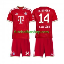 Camisola Principal Bayern de Munique Luis Diaz 14 Época 2026/2027 Manga Curta ,Criança