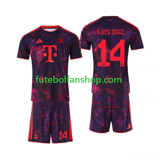 Camisola Alternativa (2ª) Bayern de Munique Luis Diaz 14 Época 2026/2027 Manga Curta ,Criança