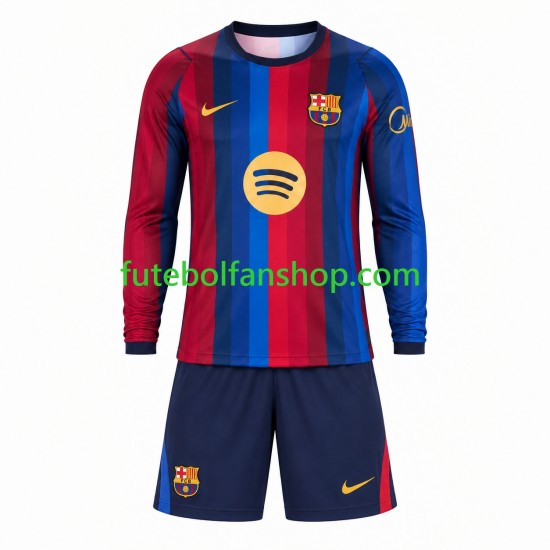 Camisola Principal FC Barcelona Época 2026/2027 Manga Comprida ,Criança