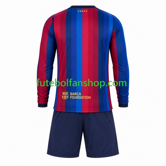 Camisola Principal FC Barcelona Época 2026/2027 Manga Comprida ,Criança