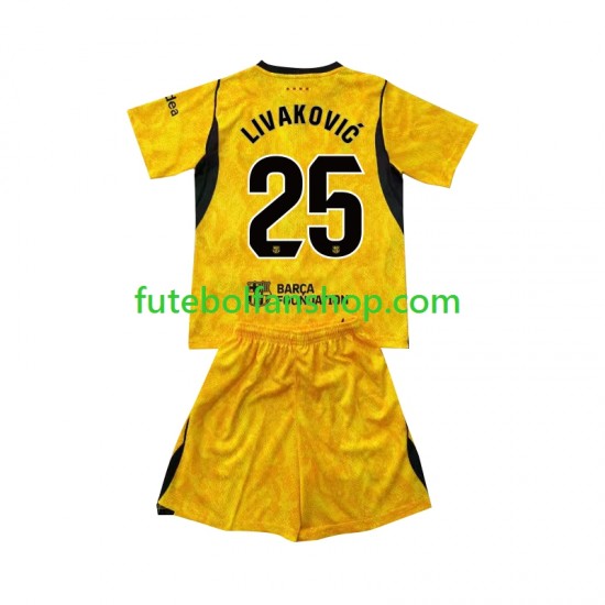 Camisola Alternativa (3ª) Guarda-redes FC Barcelona Dominik Livakovic 25 Época 2026/2027 Manga Curta ,Criança