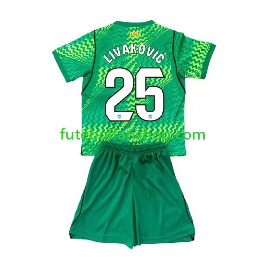 Camisola Principal Guarda-redes FC Barcelona Dominik Livakovic 25 Época 2026/2027 Manga Curta ,Criança
