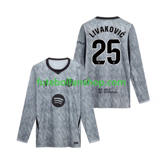 Camisola Alternativo Guarda-redes FC Barcelona Dominik Livakovic 25 Época 2026/2027 Manga Comprida ,Homem