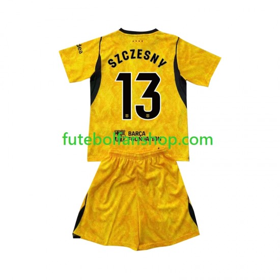 Camisola Alternativa (3ª) Guarda-redes FC Barcelona Wojciech Szczesny 13 Época 2026/2027 Manga Curta ,Criança