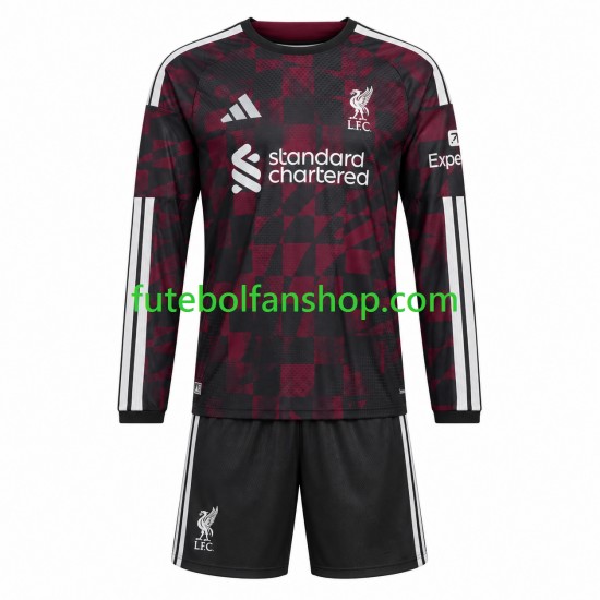 Camisola Alternativa (2ª) Liverpool Época 2026/2027 Manga Comprida ,Criança