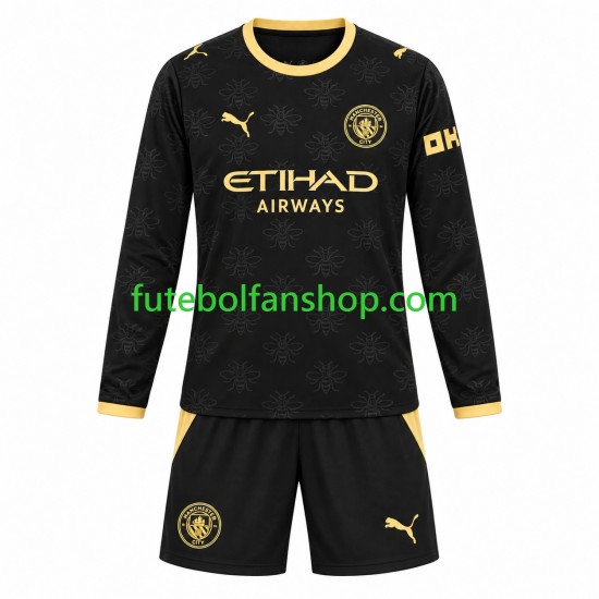 Camisola Alternativo Manchester City Época 2026/2027 Manga Comprida ,Criança