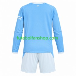 Camisola Principal Manchester City Época 2026/2027 Manga Comprida ,Criança