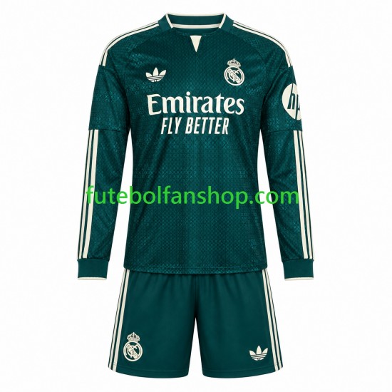 Camisola Alternativo Real Madrid Época 2026/2027 Manga Comprida ,Criança