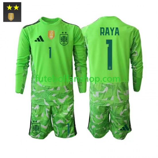 Camisola Alternativa (2ª) Guarda-redes Seleção Espanhola David Raya 1 Época 2026/2027 Manga Comprida ,Criança