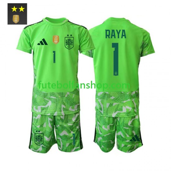 Camisola Alternativa (2ª) Guarda-redes Seleção Espanhola David Raya 1 Época 2026/2027 Manga Curta ,Criança