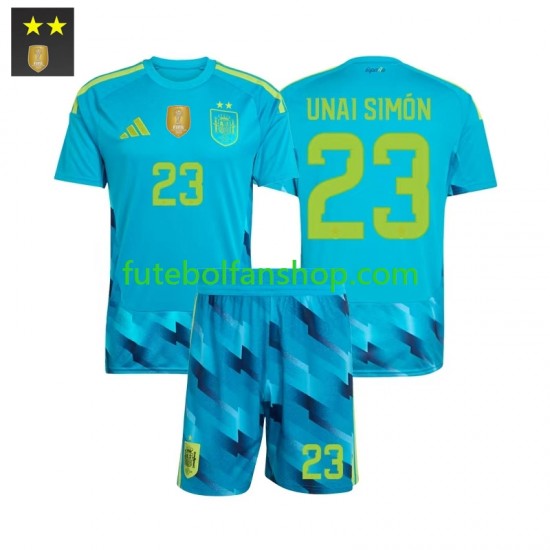 Camisola Principal Guarda-redes Seleção Espanhola Unai Simon 23 Época 2026/2027 Manga Curta ,Criança