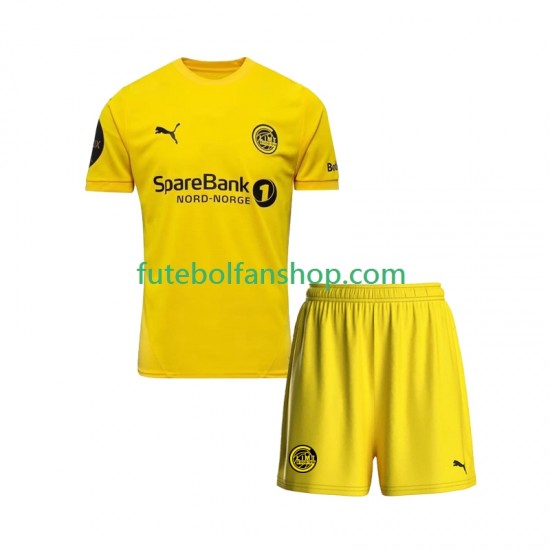 Camisola Principal FK Bodø/Glimt 2025 Manga Curta ,Criança