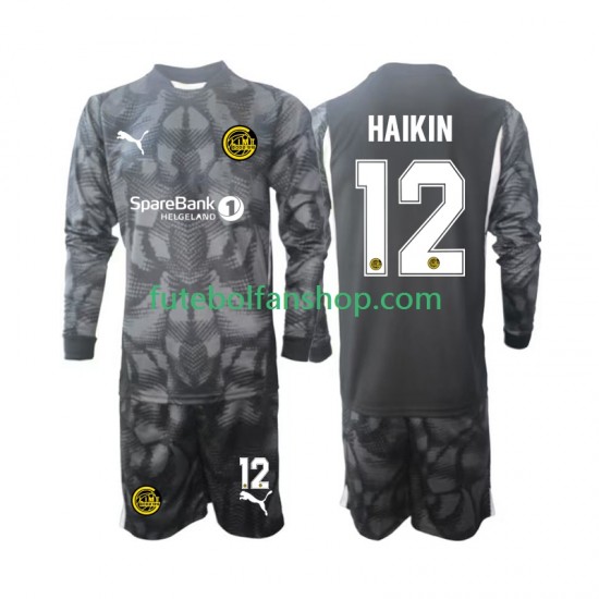 Camisola Principal Guarda-redes FK Bodø/Glimt Nikita Haikin 12 2025 Manga Comprida ,Criança
