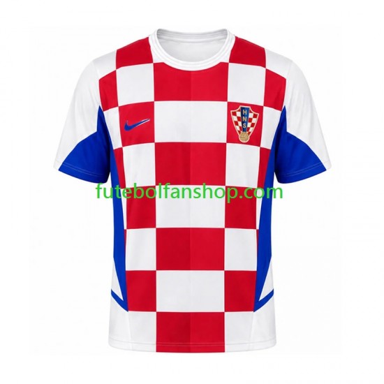 Camisola Principal Seleção Croata Retro 2002 Manga Curta ,Homem